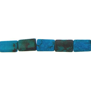 Turquoise, 9.6mm Width by 4.7mm Length by 14.0mm Height, Rectangular Stone Bead. Quantity per pack: 28 Pieces.