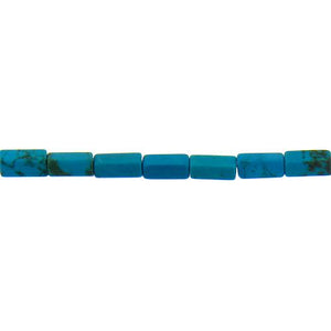 Turquoise, 6.0mm Width by 5.8mm Length by 11.7mm Height, Polygon Stone Bead. Quantity per pack: 34 Pieces.