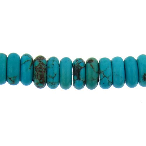 Turquoise, 10.3mm Width by 6.4mm Length by 14.0mm Height, Oval Stone Bead. Quantity per pack: 26 Pieces.