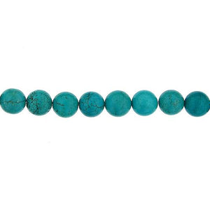 Turquoise, 8.5mm Width / Length / Height, Round Stone Bead. Quantity per pack: 53 Pieces.