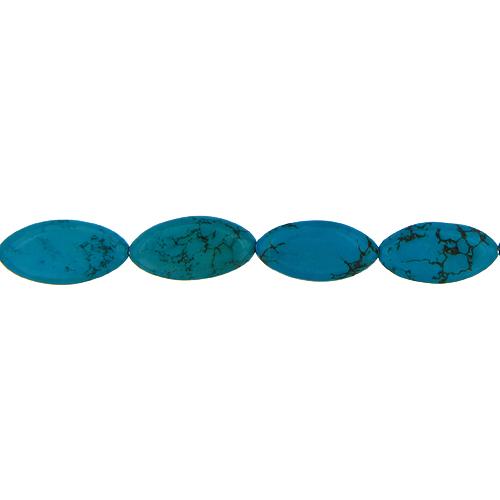 Turquoise, 15.0mm Width by 7.5mm Length by 29.7mm Height, Marquise Stone Bead. Quantity per pack: 13 Pieces.