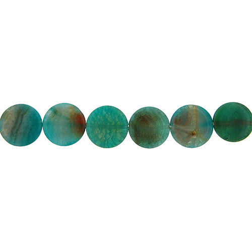 Turquoise, 27.0mm Width by 5.6mm Length by 27.0mm Height, Round Stone Bead. Quantity per pack: 14 Pieces.