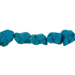 Turquoise, 21.1mm Width by 18.2mm Length by 21.7mm Height, Natural Stone Bead. Quantity per pack: 17 Pieces.