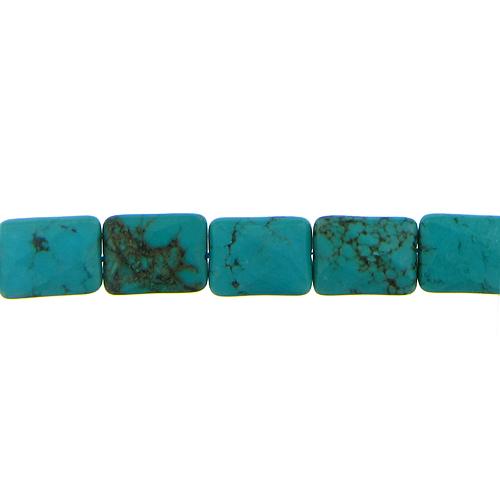 Turquoise, 12.1mm Width by 6.3mm Length by 16.2mm Height, Faceted Rectangular Stone Bead. Quantity per pack: 24 Pieces.