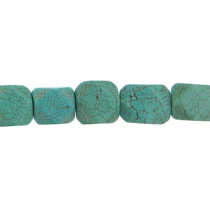 Turquoise, 14.3mm Width by 12.7mm Length by 15.0mm Height, Faceted Round Stone Bead. Quantity per pack: 23 Pieces.