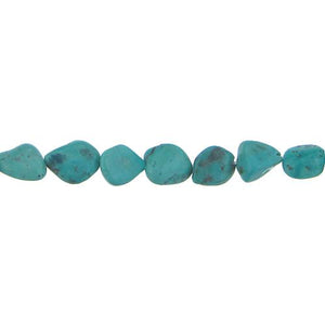 Turquoise, 8.9mm Width by 7.9mm Length by 13.5mm Height, Natural Stone Bead. Quantity per pack: 34 Pieces.