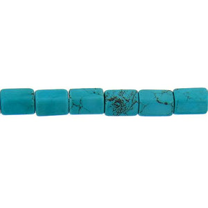 Turquoise, 24.3mm Width by 7.2mm Length by 34.1mm Height, Oval Stone Bead. Quantity per pack: 10 Pieces.