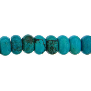 Turquoise, 15.8mm Width by 15.8mm Length by 9.4mm Height, Round Stone Bead. Quantity per pack: 44 Pieces.