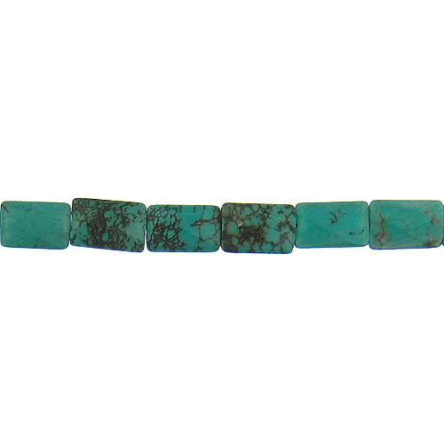Turquoise, 9.0mm Width by 4.4mm Length by 12.7mm Height, Faceted Rectangular Stone Bead. Quantity per pack: 30 Pieces.