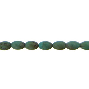 Turquoise, 6.1mm Width by 6.1mm Length by 9.4mm Height, Oval Stone Bead. Quantity per pack: 41 Pieces.