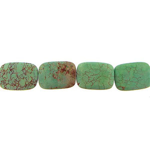 Turquoise, 24.7mm Width by 7.4mm Length by 34.9mm Height, Rectangular Stone Bead. Quantity per pack: 12 Pieces.