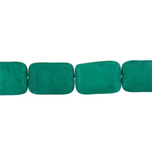 Malachite Turquoise, 25.0mm Width by 9.2mm Length by 32.2mm Height, Rectangular Stone Bead. Quantity per pack: 11 Pieces.