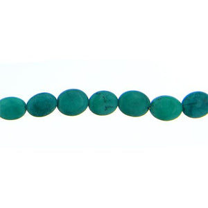 Malachite Turquoise, 8.5mm Width by 4.1mm Length by 10.7mm Height, Oval Stone Bead. Quantity per pack: 39 Pieces.