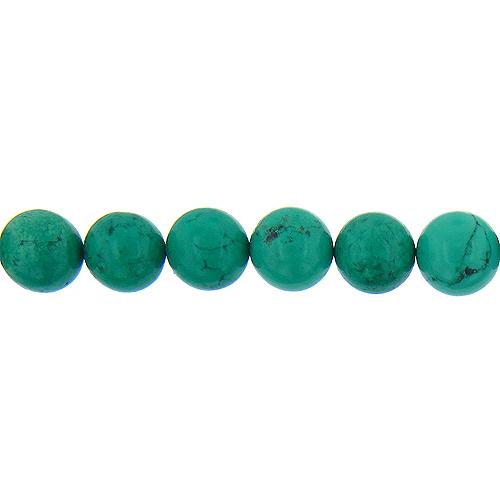 Turquoise, 14.0mm Width / Length / Height, Round Stone Bead. Quantity per pack: 28 Pieces.