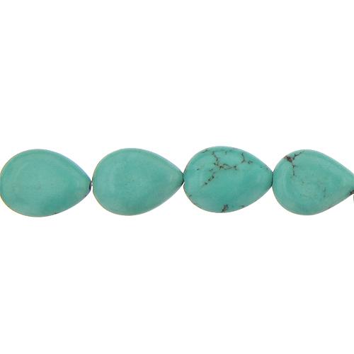 Turquoise, 12.7mm Width by 5.6mm Length by 17.1mm Height, Teardrop Stone Bead. Quantity per pack: 23 Pieces.