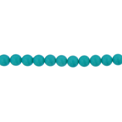 Turquoise-Toned, 8.0mm Width / Length / Height, Round Stone Bead. Quantity per pack: 53 Pieces.