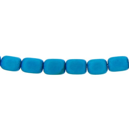 Stabilized Turquoise, 7.4mm Width by 6.9mm Length by 9.0mm Height, Square Stone Bead. Quantity per pack: 43 Pieces.