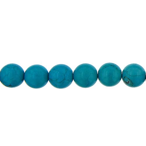 Turquoise, 10.0mm Width / Length / Height, Round Stone Bead. Quantity per pack: 45 Pieces.