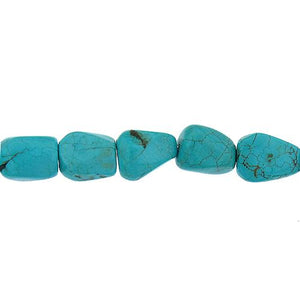 Turquoise, 14.9mm Width by 14.5mm Length by 16.4mm Height, Natural Stone Bead. Quantity per pack: 21 Pieces.