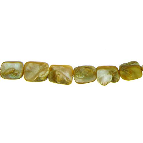 Gold, 12.0mm Width by 9.5mm Length by 15.0mm Height, Baroque Shell Bead. Quantity per pack: 28 Pieces.