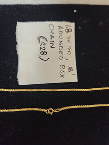 14kt Gold Filled Rounded Box chain. Size 1.8 mmRounded Box Chain. Quantity per pack: 1 Pieces.