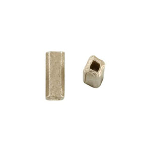 Fine Silver, Hill Tribe Bead, 2.1mm Width by 2.1mm Length by 5.3mm Height, Smooth Square Tube Bead. Quantity per pack: 41 Pieces.