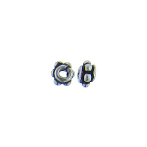 Sterling Silver Oxidized, 3.4mm Width by 3.4mm Length by 2.5mm Height, Fancy Bali Bead. Quantity per pack: 76 Pieces.