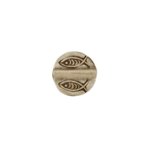 Fine Silver, Hill Tribe Bead, 13.6mm Width by 13.4mm Length by 2.9mm Height, Stamped Saucer Bead. Quantity per pack: 6 Pieces.