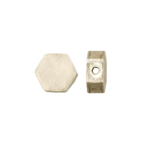 Fine Silver, Hill Tribe Bead, 12.8mm Width by 5.1mm Length by 11.3mm Height, Hexagon Bead. Quantity per pack: 5 Pieces.