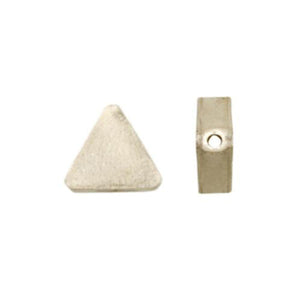 Fine Silver, Hill Tribe Bead, 13.5mm Width by 5.0mm Length by 12.2mm Height, Triangle Bead. Quantity per pack: 5 Pieces.