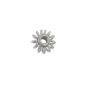 Fine Silver, Hill Tribe Bead, 11.2mm Width by 11.2mm Length by 6.1mm Height, Wired Roundel Bead. Quantity per pack: 10 Pieces.