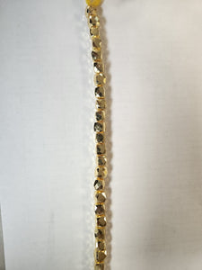 Gold Pyrite Faceted Square Shape Beads, Square Shape Beads, Gold Pyrite Faceted