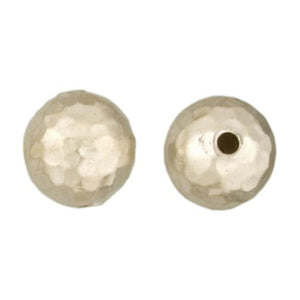 Fine Silver, Hill Tribe Bead, 15.8mm Width by 15.8mm Length by 15.8mm Height, Faceted Round Bead. Quantity per pack: 2 Pieces.