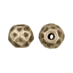 Fine Silver, Hill Tribe Bead, 14.7mm Width by 14.7mm Length by 12.5mm Height, Faceted Round Bead. Quantity per pack: 2 Pieces.