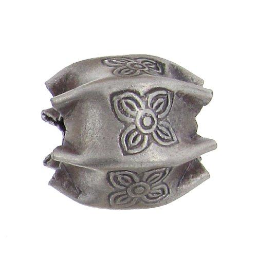 Fine Silver, Hill Tribe Bead, 21.2mm Width by 21.2mm Length by 23.8mm Height, Stamped Faceted Round Bead. Quantity per pack: 1 Piece.