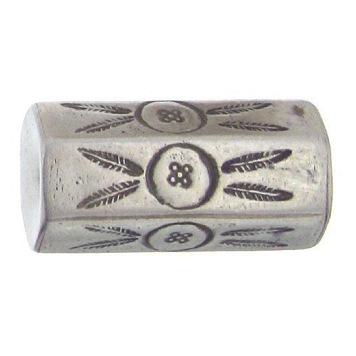 Fine Silver, Hill Tribe Bead, 15.2mm Width by 15.3mm Length by 32.9mm Height, Stamped Hexagon Bead. Quantity per pack: 1 Piece.