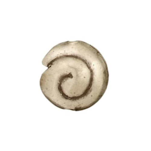 Fine Silver, Hill Tribe Bead, 18.6mm Width by 11.0mm Length by 19.0mm Height, Shell Bead. Quantity per pack: 2 Pieces.