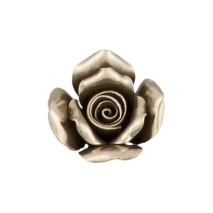 Fine Silver, Hill Tribe, 24.1mm Width by 12.8mm Length by 25.4mm Height, Rose Pendant. Quantity Per Pack: 1 Piece.