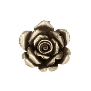 Fine Silver, Hill Tribe, 23.5mm Width by 10.3mm Length by 27.1mm Height, Rose Pendant. Quantity Per Pack: 1 Piece.