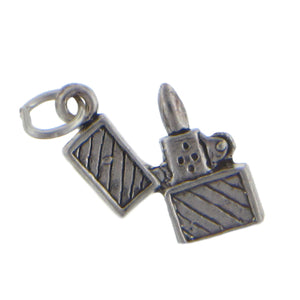 Sterling Silver, 11.5mm Width by 3.1mm Length by 19.5mm Height, Lighter Charm. Quantity Per Pack: 1 Piece.