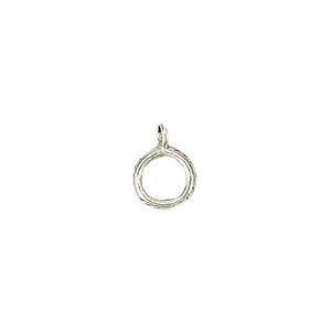 Fine Silver, Hill Tribe, 10.7mm Width by 3.2mm Length by 15.3mm Height, Stamped Ring Charm. Quantity Per Pack: 4 Pieces.