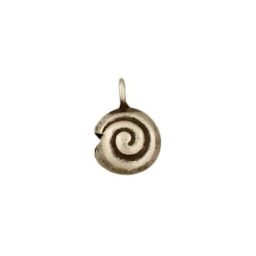 Fine Silver, Hill Tribe, 11.2mm Width by 7.2mm Length by 16.0mm Height, Shell Charm. Quantity Per Pack: 4 Pieces.