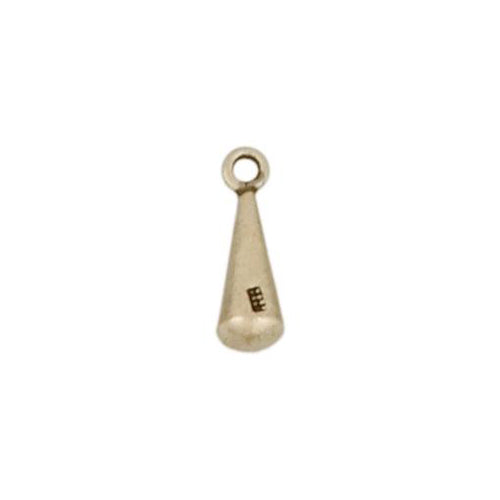 Fine Silver, Hill Tribe, 5.9mm Width by 5.9mm Length by 19.3mm Height, Stamped Cone Charm. Quantity Per Pack: 4 Pieces.