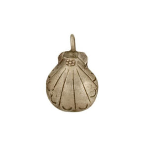 Fine Silver, Hill Tribe, 15.0mm Width by 8.0mm Length by 22.2mm Height, Stamped Shell Charm. Quantity Per Pack: 3 Pieces.