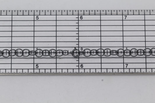 Sterling Silver Black Diamond, 5.0mm Width / Length, 18 Inch Circle Chain with 5.0mm Width / Length by 1.0mm Thick, Smooth Spring Ring Clasp. Quantity Per Pack: 1 Piece.