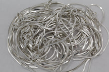 Load image into Gallery viewer, Sterling Silver, 1.0mm Width / Length, 16 Inch Square Regular Snake Chain with 6.0mm Width / Length by 1.4mm Thick, Smooth Spring Ring Clasp and Tags Ends. Quantity Per Pack: 1 Piece.
