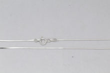 Load image into Gallery viewer, Sterling Silver, 0.8mm Width / Length, 18 Inch Square Regular Snake Chain with 6.0mm Width / Length by 1.4mm Thick, Smooth Spring Ring Clasp and Tags Ends. Quantity Per Pack: 1 Piece.
