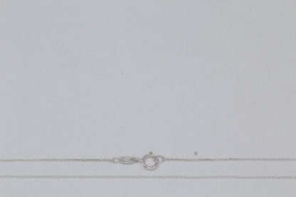 Sterling Silver, 0.8mm Width by 1.0mm Length, 18 Inch Cable Chain with 5.0mm Width / Length by 0.9mm Thick, Smooth Spring Ring Clasp. Quantity Per Pack: 1 Piece.