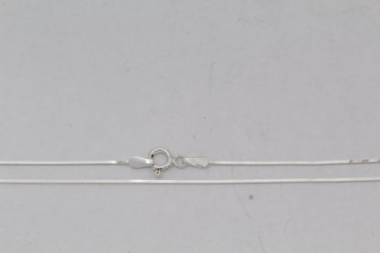 Sterling Silver, 0.75mm Width / Length, 16 Inch Square Regular Snake Chain with 6.0mm Width / Length by 1.4mm Thick, Smooth Spring Ring Clasp and Tags Ends. Quantity Per Pack: 1 Piece.