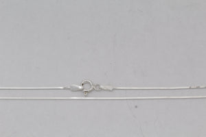 Sterling Silver, 0.75mm Width / Length, 16 Inch Square Regular Snake Chain with 6.0mm Width / Length by 1.4mm Thick, Smooth Spring Ring Clasp and Tags Ends. Quantity Per Pack: 1 Piece.